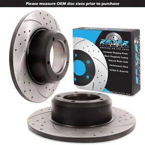 DISCOS DE FRENO DELANTEROS RANURADOS PERFORADOS 298mm para Land Rover Defender Discovery 1 70+ - Imagen 1 de 7