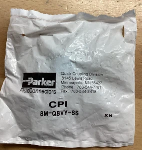 Pack of 1 PARKER FLUID CONNECTORS 8M-Q8VY-SS - Foto 1 di 2