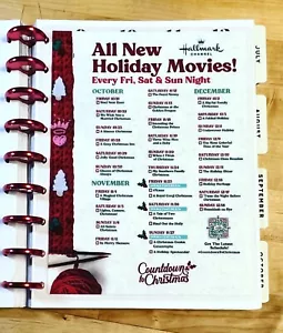 Hallmark Christmas Holiday Movie List 2022 Dashboard for use with HAPPY Planner - Picture 1 of 3