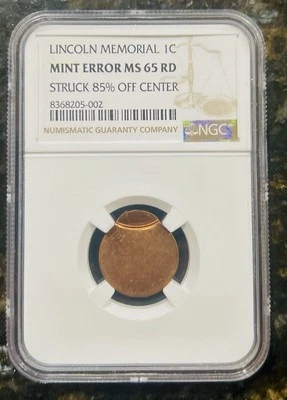 Lincoln Cent Penny mint error off center  - Image 1 of 2