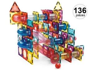 Jeu de construction magnétique interactif 136 pcs Marble Roller II - Imagen 1 de 3