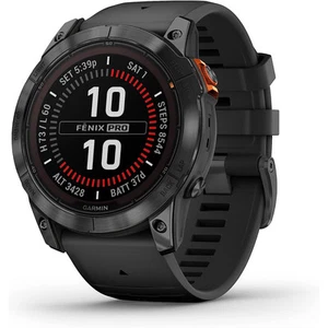 Garmin fenix 7X Pro Solar, Glass, Slate Gray Steel, Black - Picture 1 of 7