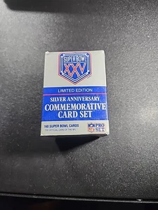 1990 PRO SET FOOTBALL SUPER BOWL XXV SILVER ANNIV. COMMEMORATIVE SET (160 CARDS) - Picture 1 of 4