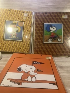 Vtg Lot Of 5 SNOOPY 3 Ring Binder Peanuts Coll. w/Dividers Back 2 School - Picture 1 of 8