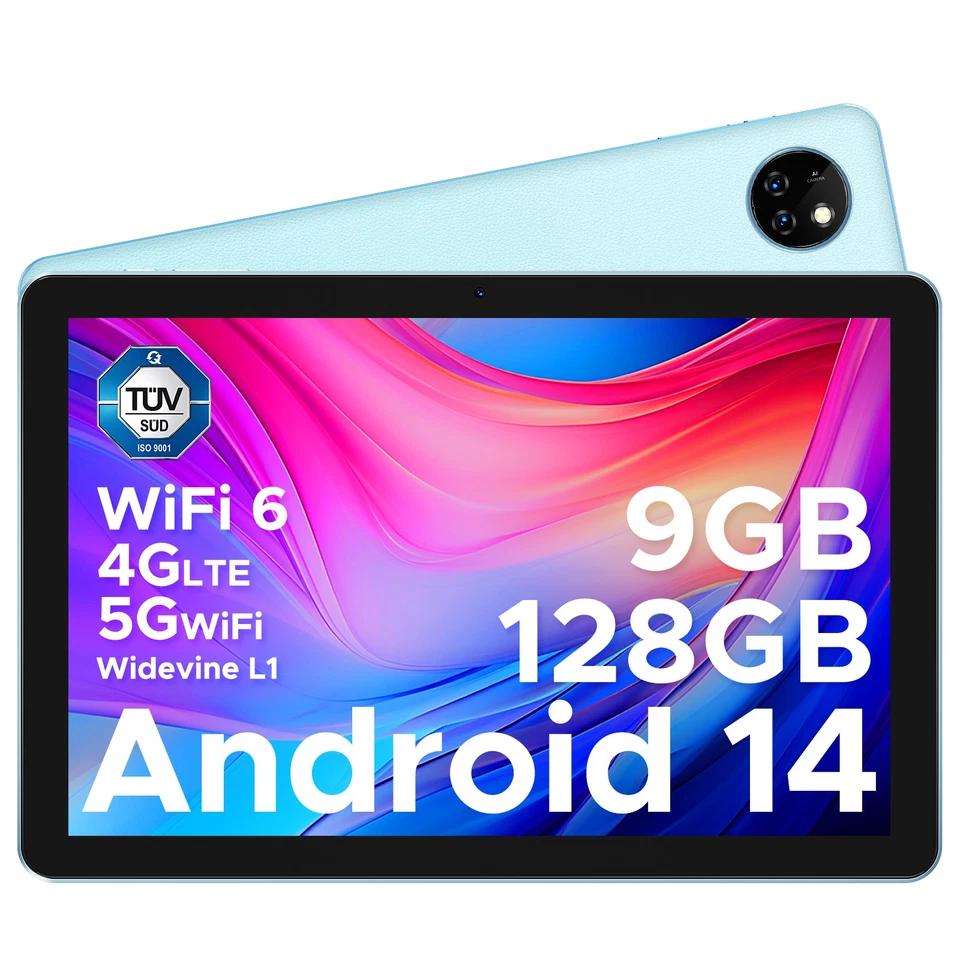 DOOGEE T10W 10 inch Tablet Android 14 Tablet 9GB+128GB 8000mAh Unlocked Daul SIM - Image 1 of 4