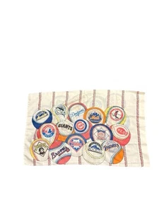 VTG MLB Baseball Team Logo Standard Pillowcase Double Sided Bibb Co USA 1993 90s - Picture 1 of 4