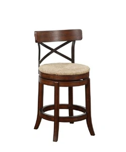 Boraam Myrtle Counter Height Stool, 24-Inch, Mahogany - Picture 1 of 10