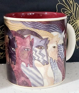 Taza de café Laurel Burch marroquíes yeguas caballo vino cosas vintage 2004 - Imagen 1 de 5
