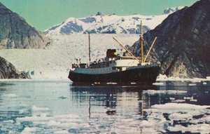 Tracy Arm SS Glacier Queen SS Yukon Star Alaska Cruises Postcard - Picture 1 of 3