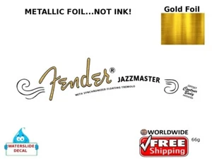 Fender Jazzmaster Guitar Decal Foil Waterslide logo headstock 66g - Picture 1 of 1