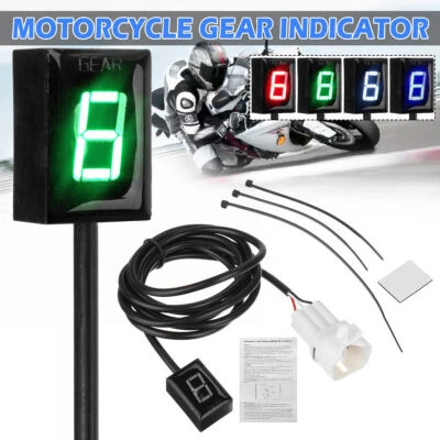 Motorcycle Gear Indicator Green for Suzuki GSX-R600 GSX1400 SV650 VL1500 VZ800 - Image 1 of 4