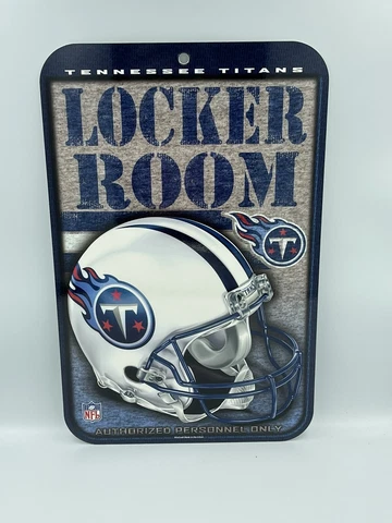 TENNESSEE TITANS LOCKER ROOM PLASTIC SIGN 11"X17" DURABLE POSTER Cover