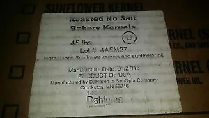 SUNFLOWER SEEDS/KERNELS ROASTED NO SALT SHELLED FREE SHIPPING!! 45 LBS - Picture 1 of 1