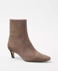 Ann Taylor Women`s $228 Skinny Heeled Suede Booties size 11M - Picture 1 of 6
