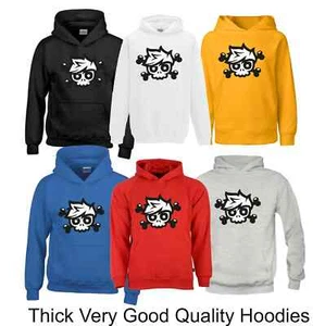 Kids Unisex Crainer Skull Vlogger Youtube Gamer Hoodies Children Fun Hoody - Picture 1 of 1