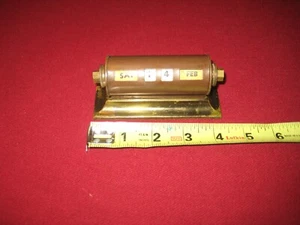 Vintage Messing Ewiger Kalender Schreibtisch Rolltag/Datum Mid Century Klassiker - Bild 1 von 9