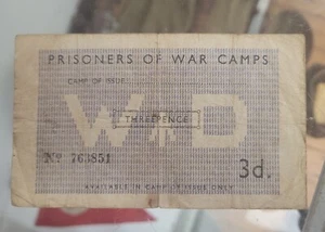 Rare WWII British Prisoner Of War Money Note - Picture 1 of 2