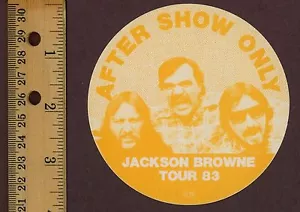 Jackson Browne - 1983 Satin Backstage Pass! Neu! (nur After Show, gelb) - Bild 1 von 2