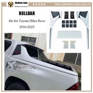 Fits for Hilux Revo 2016-2023 Roll Bar ABS Pickup Chase Rack Bed Bar White
