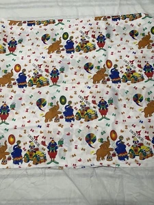 1980 Nuevo de Lote Antiguo Tela de Algodón Circo Circo Elefante Payaso 1 Yarda Colores Primarios Raro - Imagen 1 de 10
