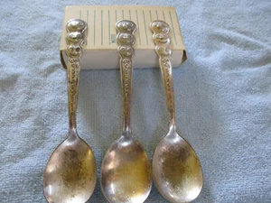 Vintage Silverplate Spaghetti O’s Souvenir Spoon IS - Lot of 3 Spoons - Picture 1 of 9