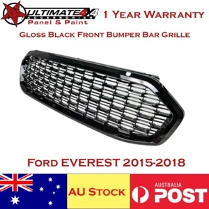 2015-2018 Ford EVEREST Front Bumper Bar Grille Gloss Black - Picture 1 of 4