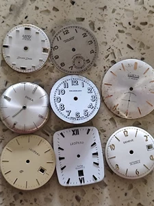Lot swiss Dials Watc Vintage Doxa /CAMY/Geneve /& other For parts - Picture 1 of 12