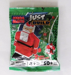Mega Bloks Santa and Ornament Just Build 50 Pieces 1667 Christmas Holiday 2004 - Picture 1 of 10