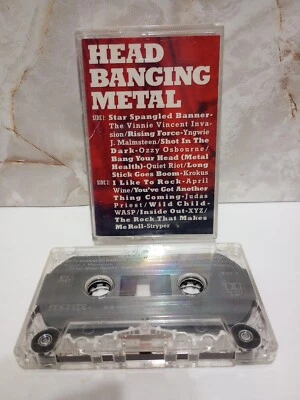 Head Banging Metal -  Cassette Tape Ozzy Quiet Riot Krokus Judas Priest Stryper  - Image 1 of 4