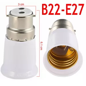 B22 to E27 Bulb Light Lamp Holder Base Socket Screw Bayonet Converter Adapter - Picture 1 of 12