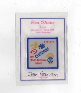 1995 18th World Jamboree Holland Cheshire John Frodsham BLU Bdr. [ND-3724] - Picture 1 of 1