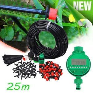 Automatic Drip Irrigation System Kit DIY Plant Self Watering Garden Hose Pipe UK - Picture 1 of 30