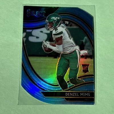 2020 Panini Select Field Level Light Blue Prizm Die-Cut Denzel Mims RC Jets - Image 1 of 2