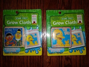 Sesame Street Grow Wash Cloth Set Of 2, Rare Discontinued - Picture 1 of 4