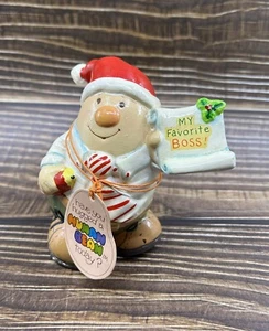 Vintage 1981 Enesco Human Bean "My Favorite Boss!" Christmas Figurine - Picture 1 of 12