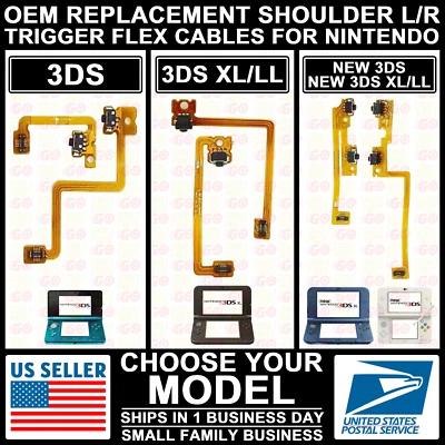 OEM Shoulder Trigger Button Left Right Flex Cable for Nintendo New/3DS/XL/LL - Image 1 of 3