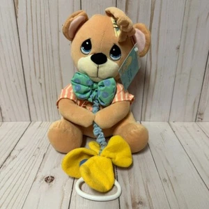 Precious Moments Luv N Care Musical Pull Down Baby Plush Bear Holding Butterfly - Picture 1 of 11