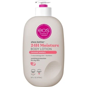 16 fl oz eos Shea Better 24H Feuchtigkeit Körperlotion, Kokoswasser, für trockene Haut - Bild 1 von 8