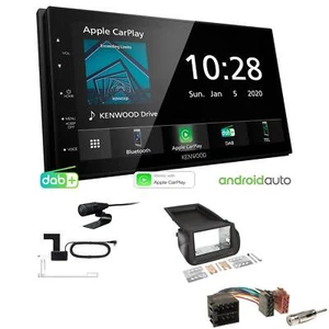 Kenwood Autoradio Apple CarPlay Android Auto DAB+ für Fiat Qubo ab 2008 schwarz - Bild 1 von 6