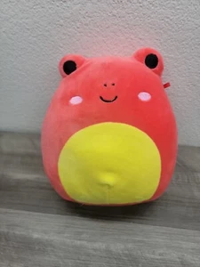 Squishmallow Obu the Red Frog 7-8" Plush  Kellytoy - Picture 1 of 5