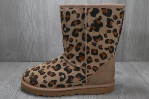 UGG Classic Short II Leopardenmuster Wildleder Wolle gefütterte Stiefel 1138493 Damengröße 9 - Bild 1 von 6