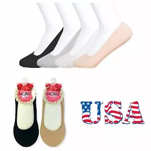 New Women's 3, 6, 12 Loafer Liner Low Cut Socks Nude Black Solid Foot Cover 9-11 - Picture 1 of 3