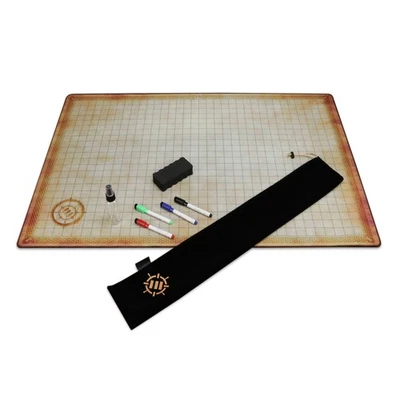 ENHANCE Deluxe RPG Grid Mat - DnD Map (24x36in) with Non-Slip Grip, No Creasing - Image 1 of 4