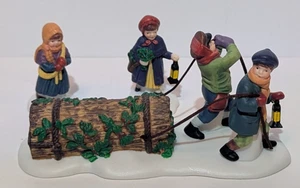 Dept 56 Heritage Village Bringinging Home The Yule Log Weihnachten 5558-1 - Bild 1 von 8
