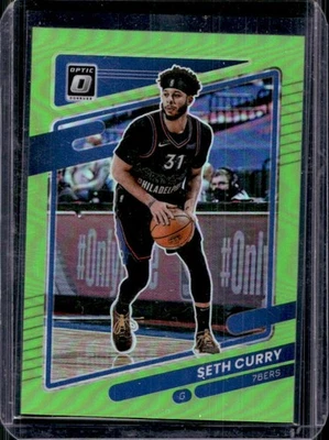 2021-22 Donruss Optic Seth Curry Lime Green Prizm #48/149 76ers - Image 1 of 2