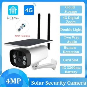 4MP Solar Security Camera Outdoor 4G Wireless Color Night Vision Two Way Audio - Picture 1 of 19