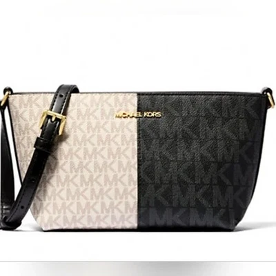 BOLSO BANDOLERA DE HOMBRO MICHAEL KORS JET SET TRAVEL SM MK COLORBLOCK NEGRO MULTI Foto 1 de 3