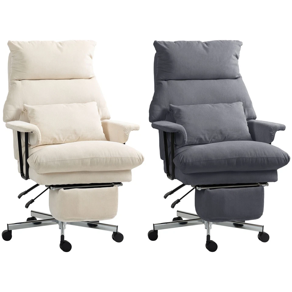 HOMCOM Silla de Oficina Grande, Silla de Escritorio Reclinable con Soporte Lumbar Foto 1 de 1