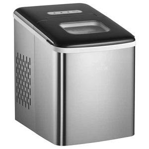 Máquina para hacer hielo HOMCOM encimera portátil máquina para hacer cubitos de hielo para el hogar negra - Imagen 1 de 11