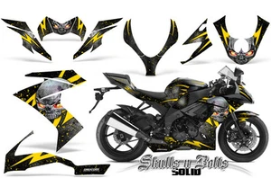 KAWASAKI ZX10 NINJA 08-09 GRAPHICS KIT CREATORX DECALS STICKERS SNBSDYB - Picture 1 of 1